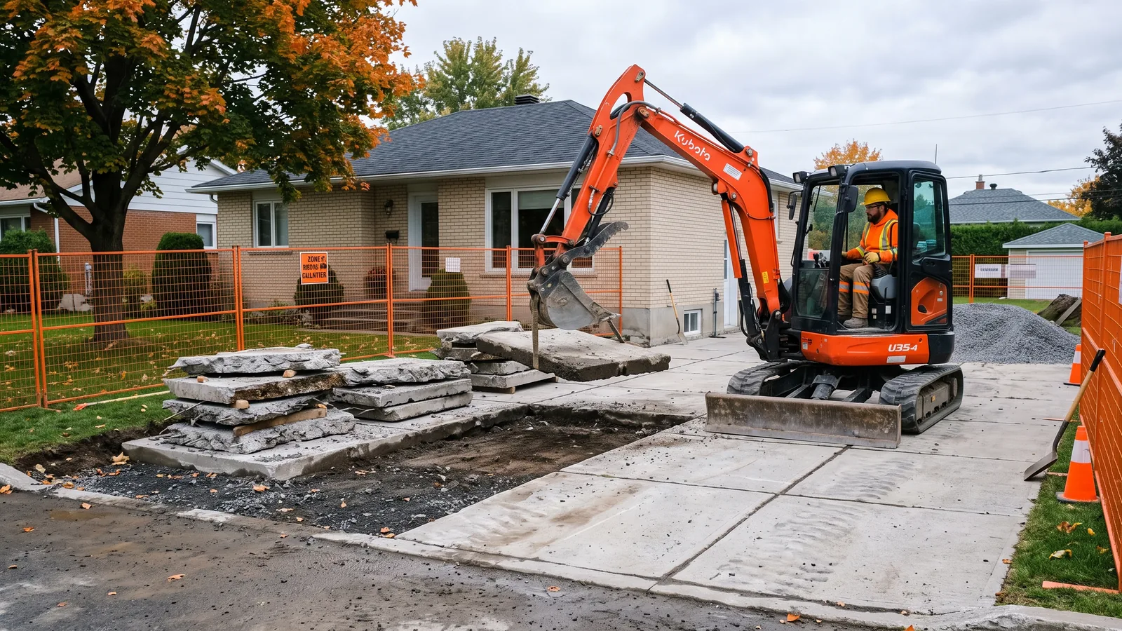 Projet de démolition résidentielle à Candiac, Québec