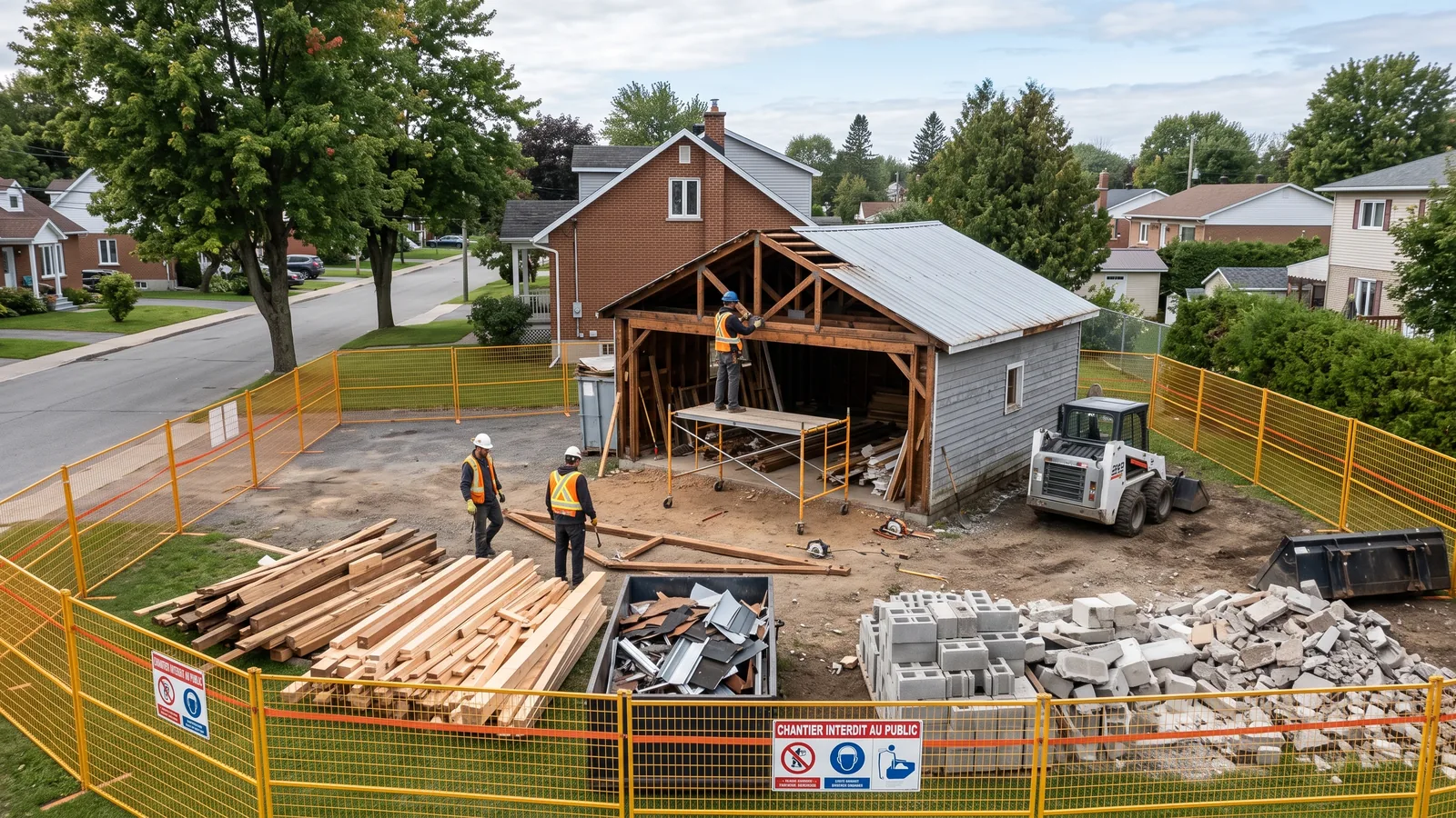 Projet de démolition résidentielle à Coaticook, Québec