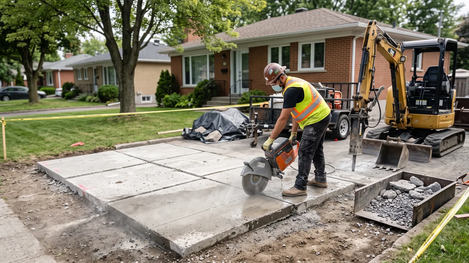 Projet de démolition résidentielle à Laval, Québec