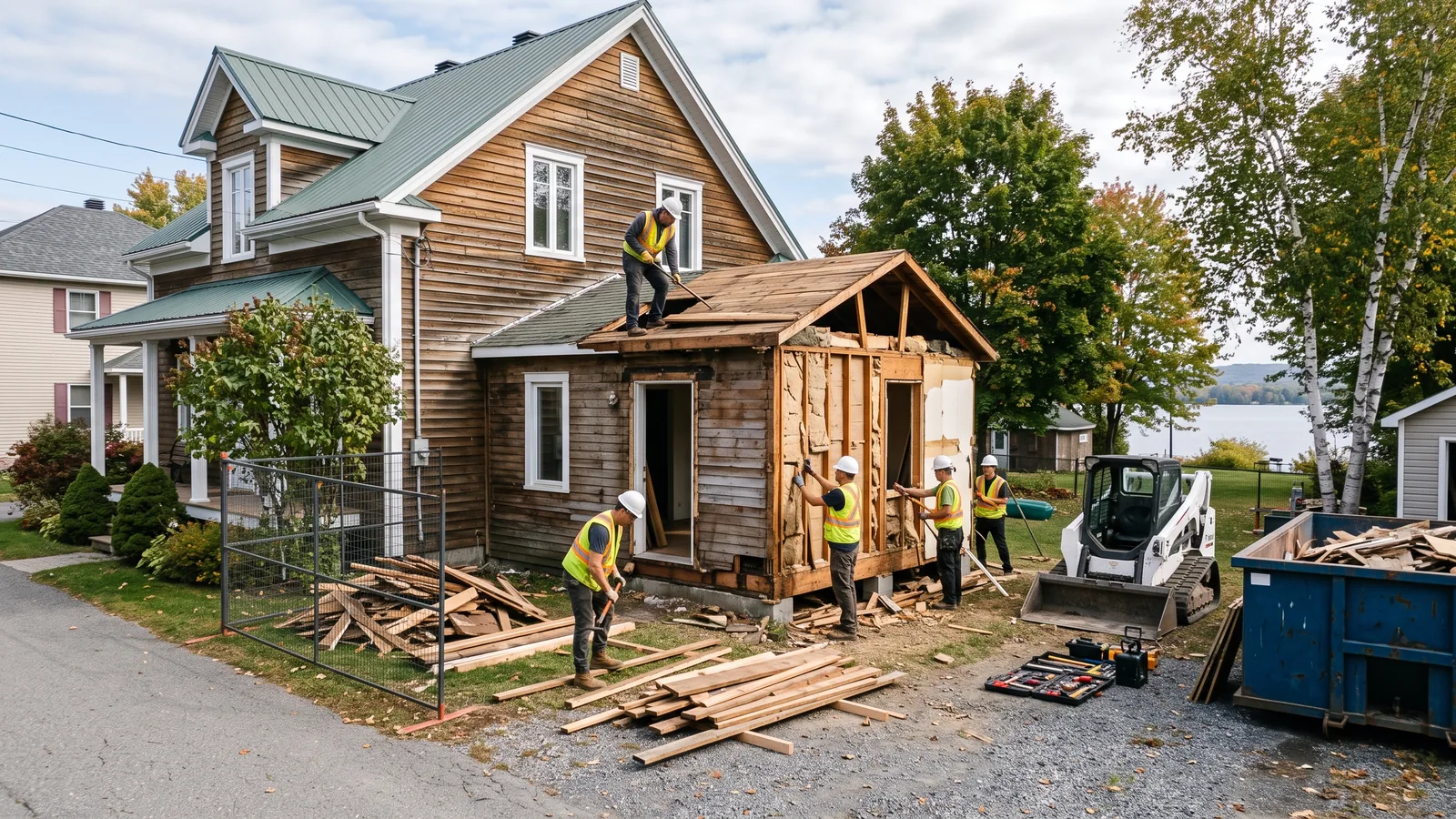 Projet de démolition résidentielle à Magog, Québec