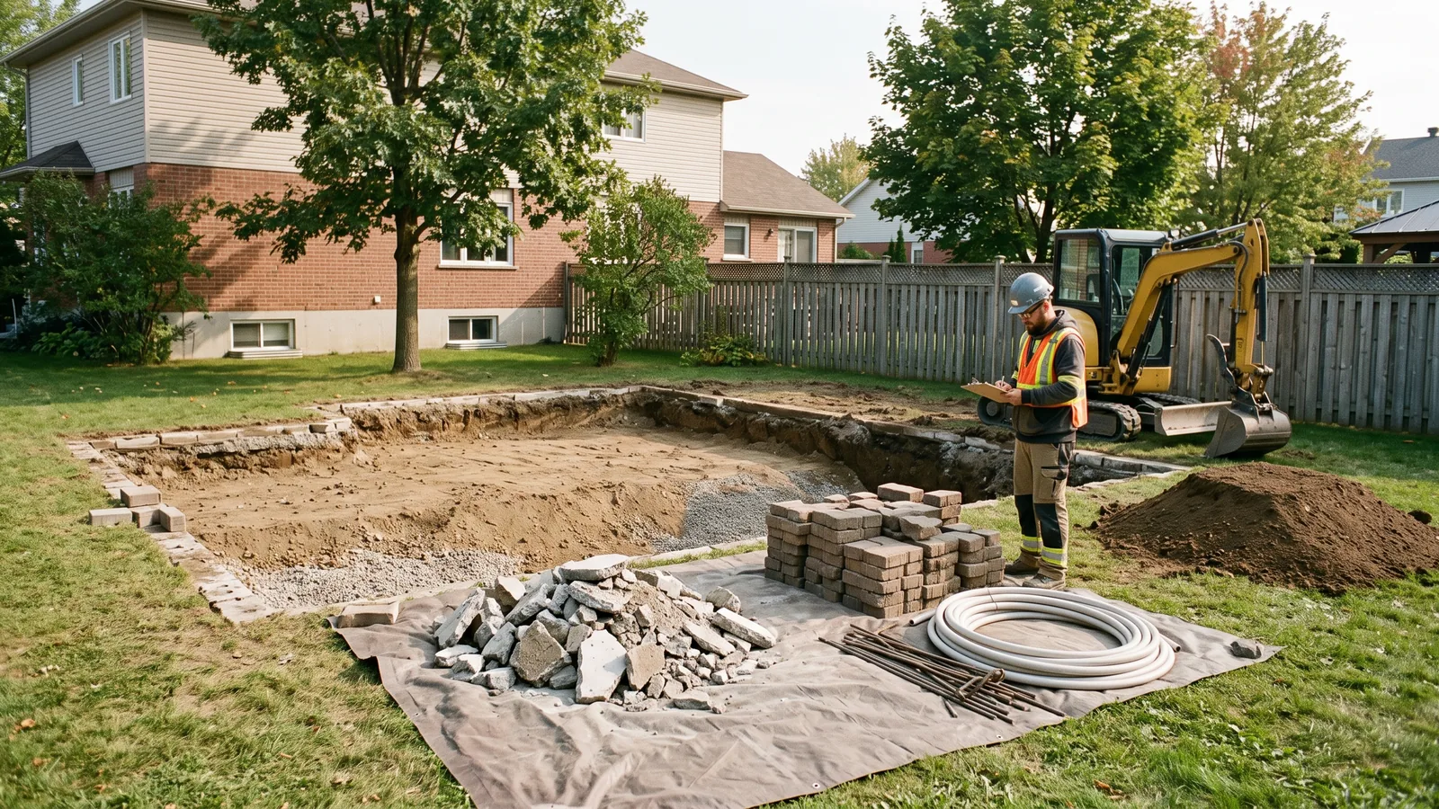 Chantier de démolition résidentielle à Repentigny