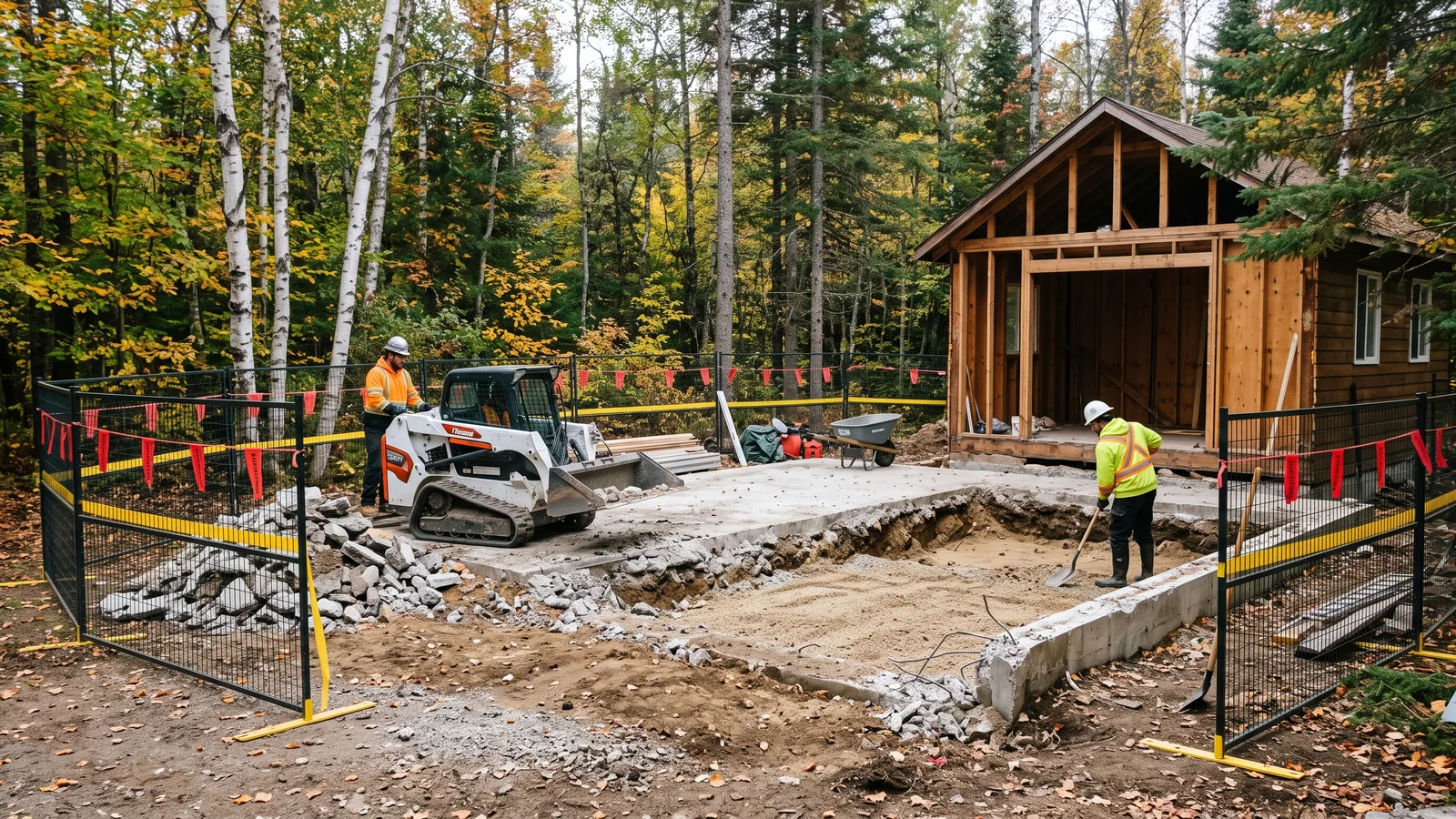 Projet de démolition résidentielle à Saint-Adolphe-d'Howard, Québec