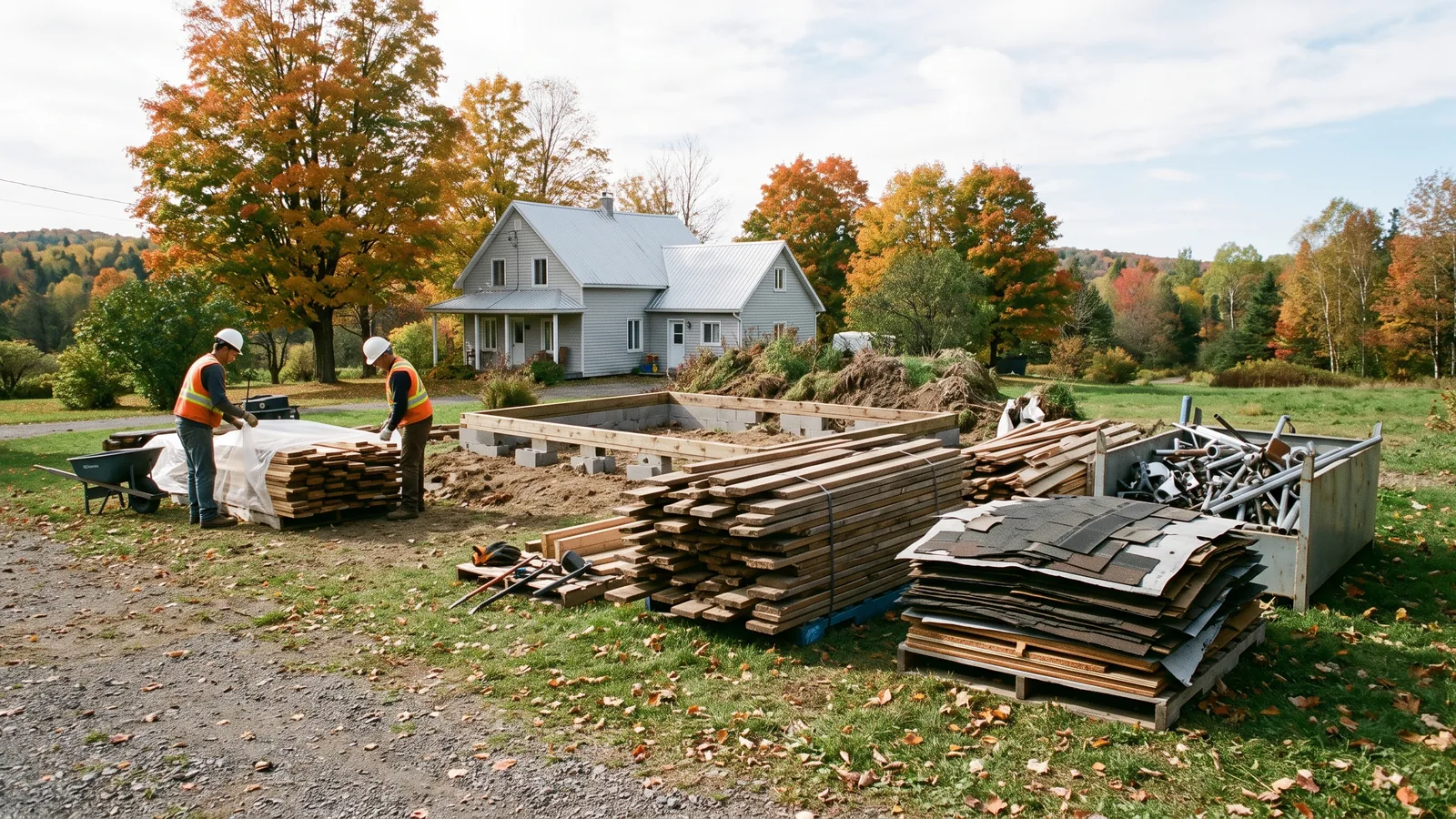 Projet de démolition résidentielle à Saint-Alphonse-Rodriguez, Québec