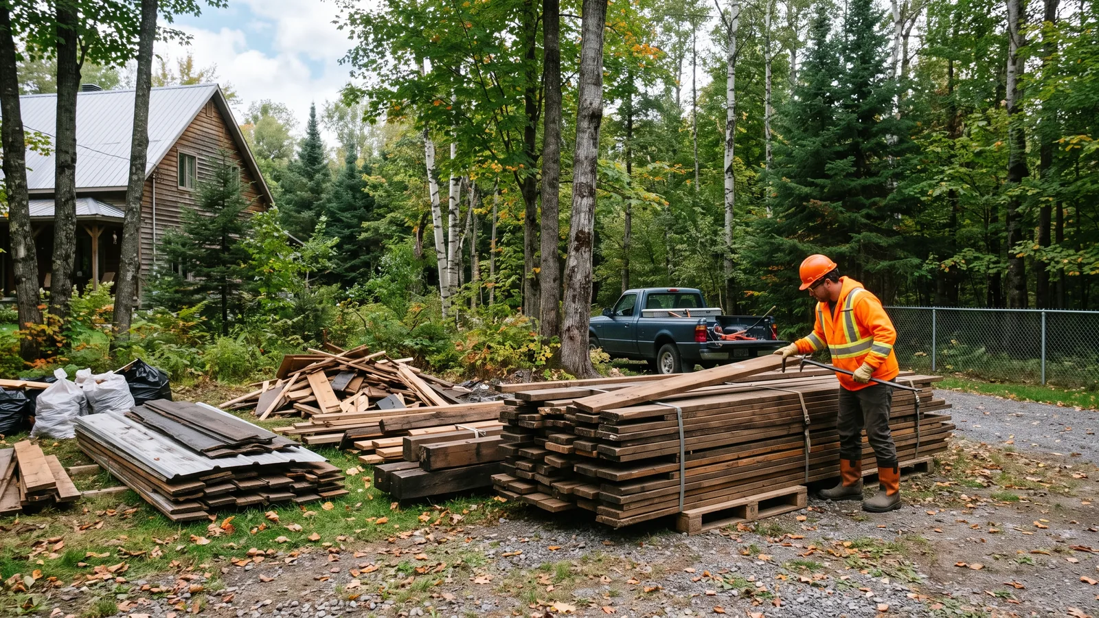 Projet de démolition résidentielle à Saint-Calixte, Québec