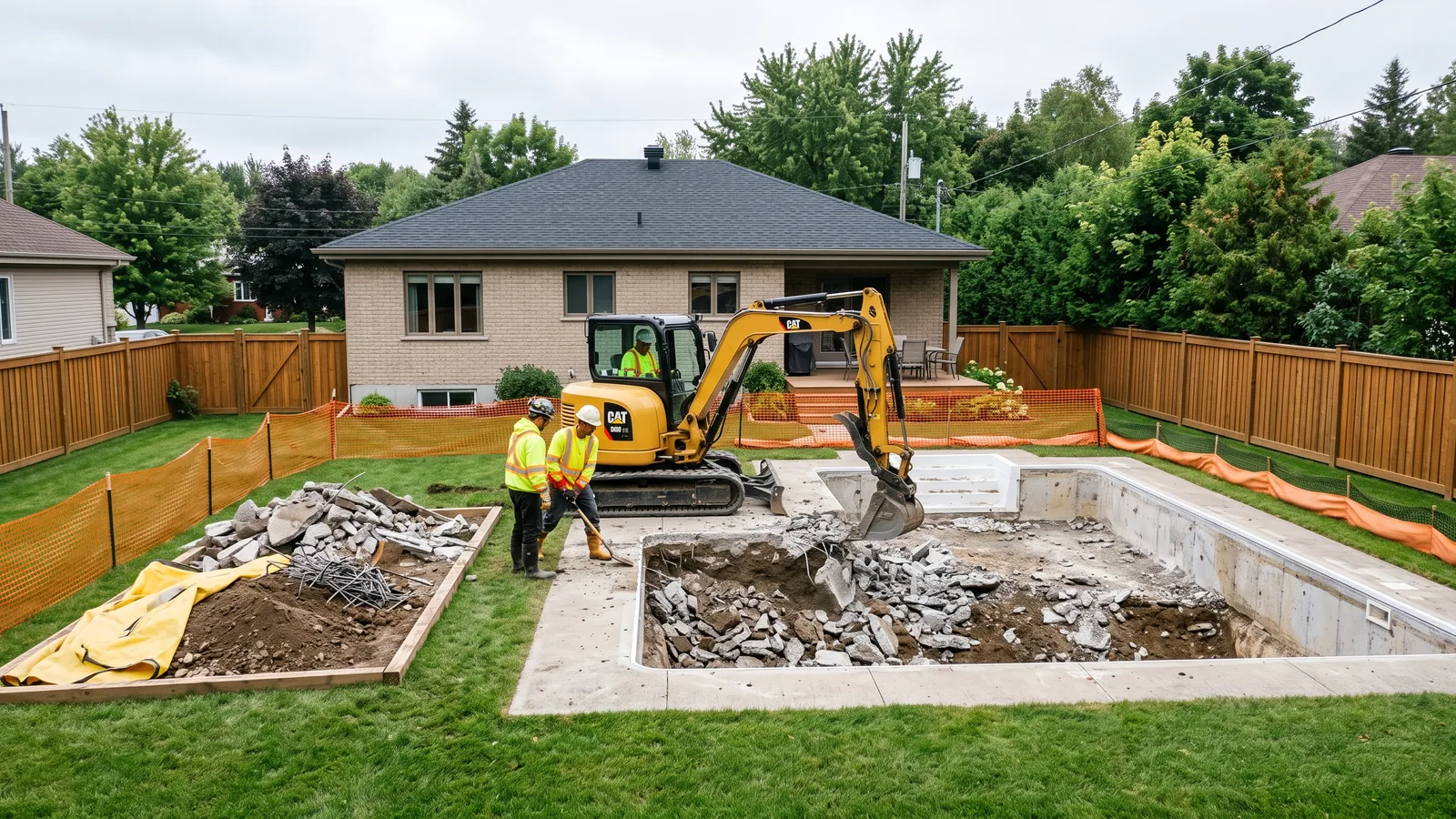 Projet de démolition résidentielle à Saint-Félix-de-Valois, Québec