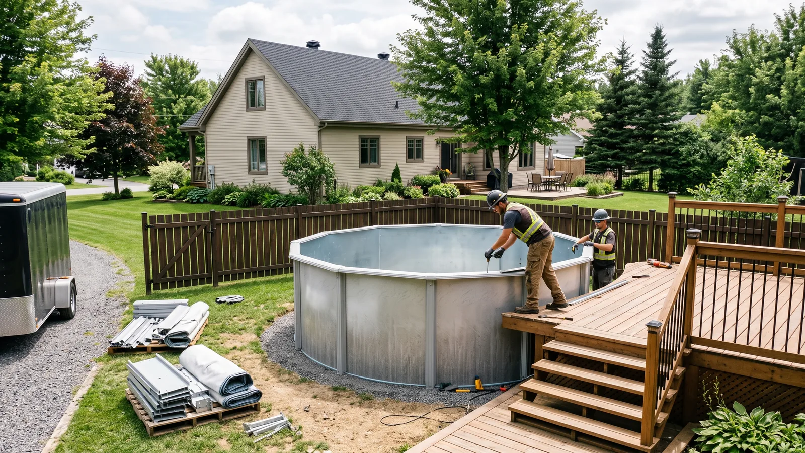 Chantier de démolition résidentielle à Saint-Lazare