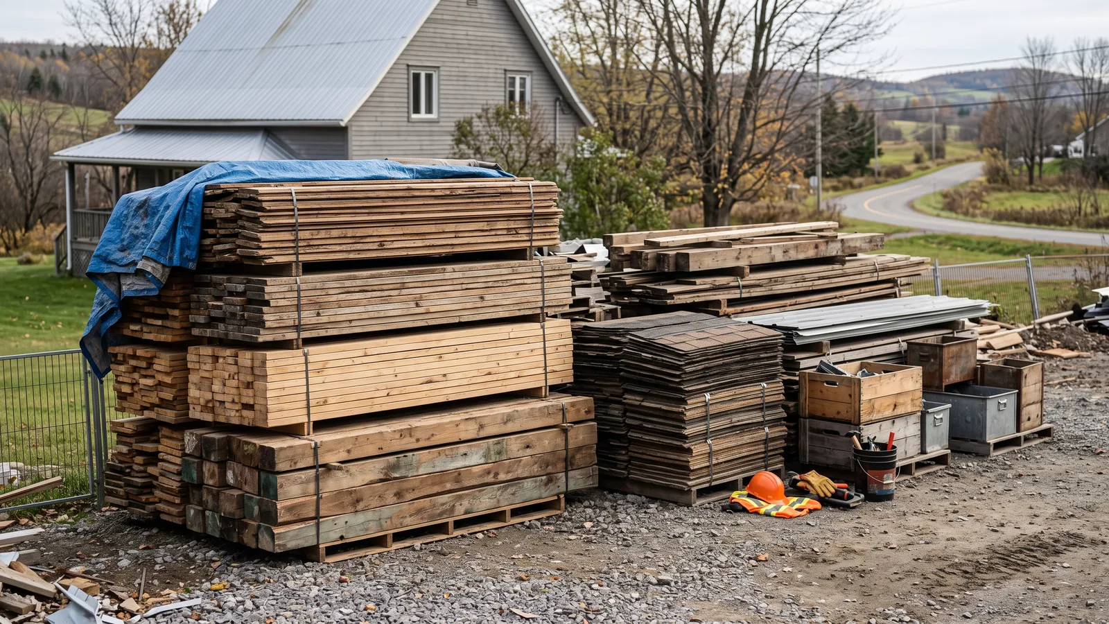 Projet de démolition résidentielle à Saint-Pascal, Québec