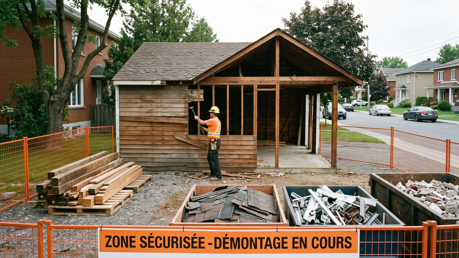 Projet de démolition résidentielle à Salaberry-de-Valleyfield, Québec