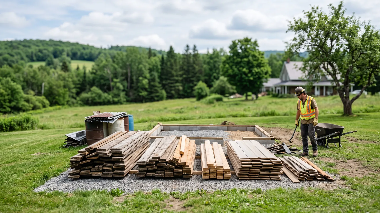 Chantier de démolition résidentielle à Shefford