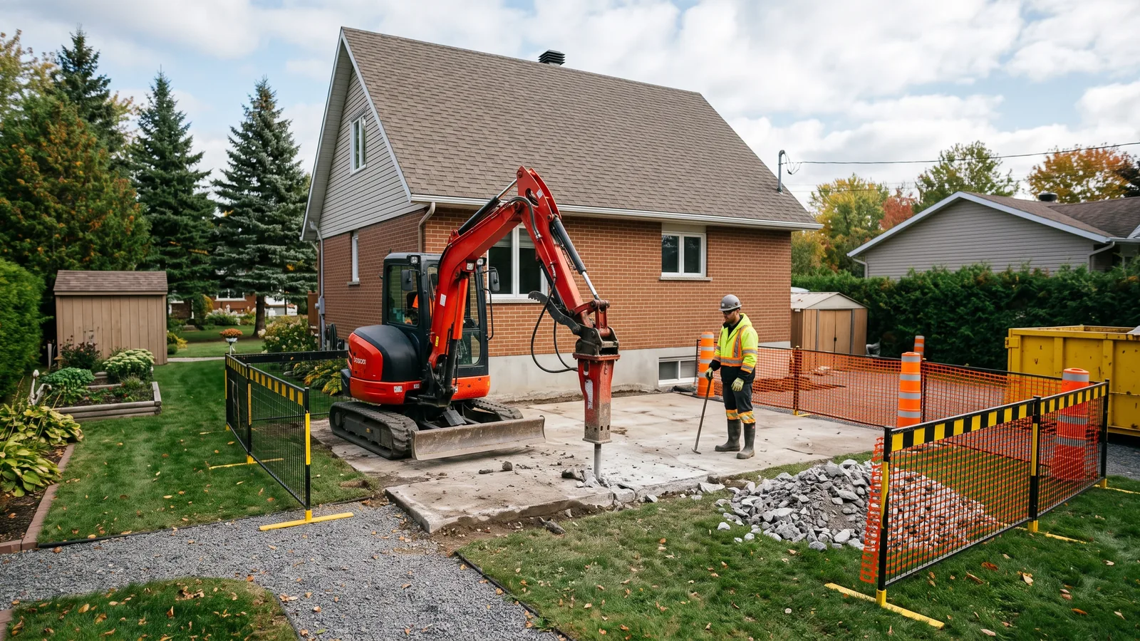 Projet de démolition résidentielle à Sorel-Tracy, Québec