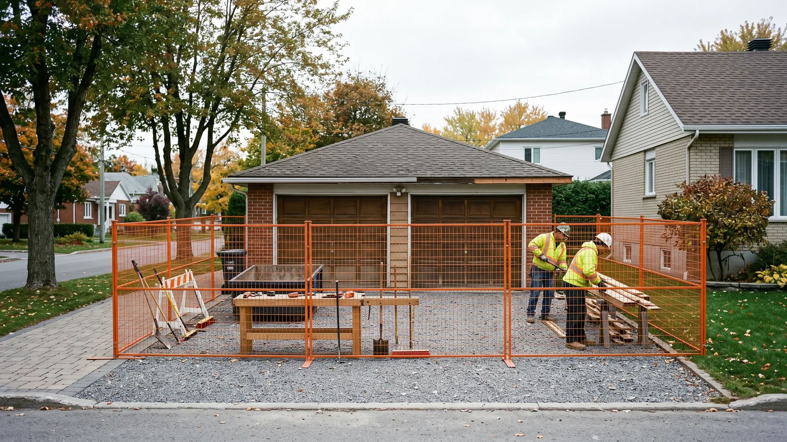 Chantier de démolition résidentielle à Baie-Comeau