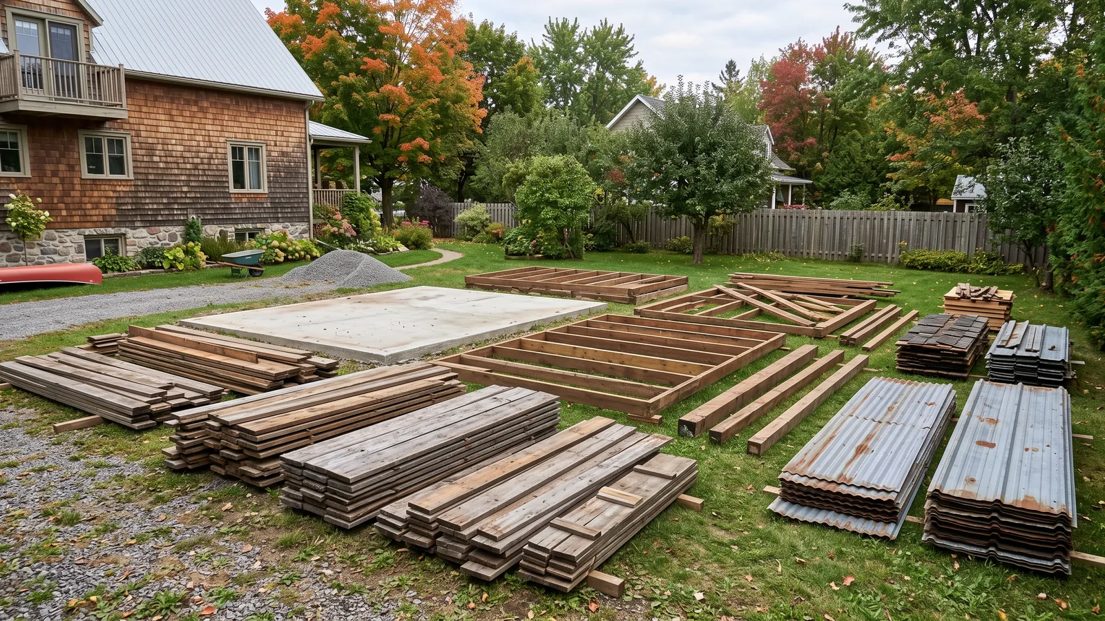 Chantier de démolition résidentielle à Baie-D'Urfé