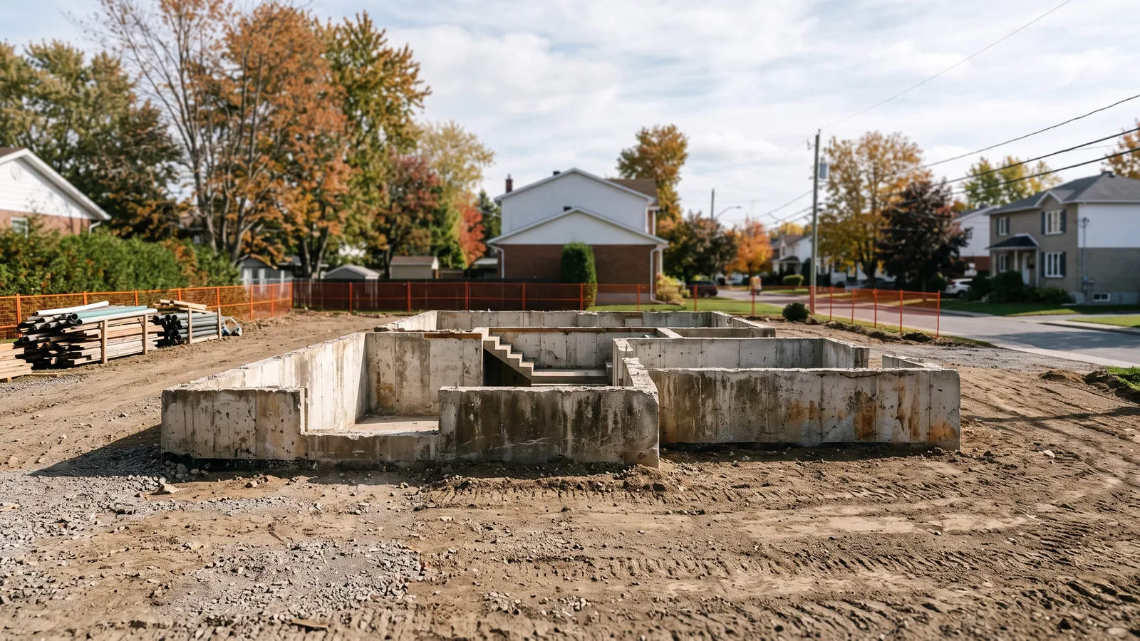 Chantier de démolition résidentielle à Dorval