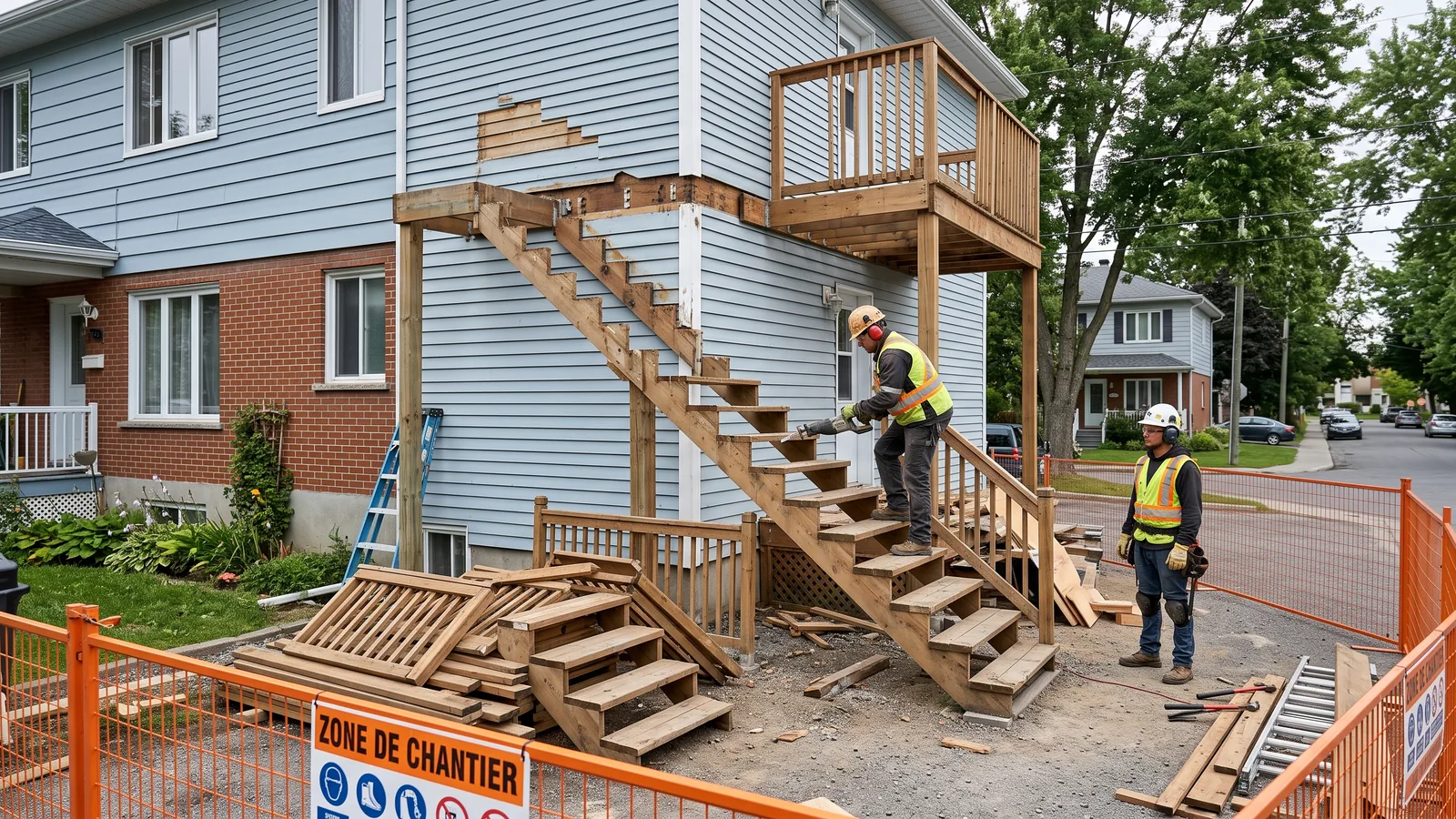 Projet de démolition résidentielle à Hemmingford, Québec