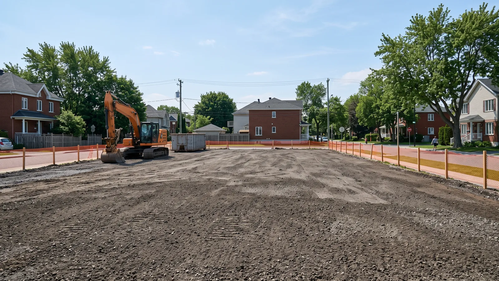Chantier de démolition résidentielle à Les Îles-de-la-Madeleine
