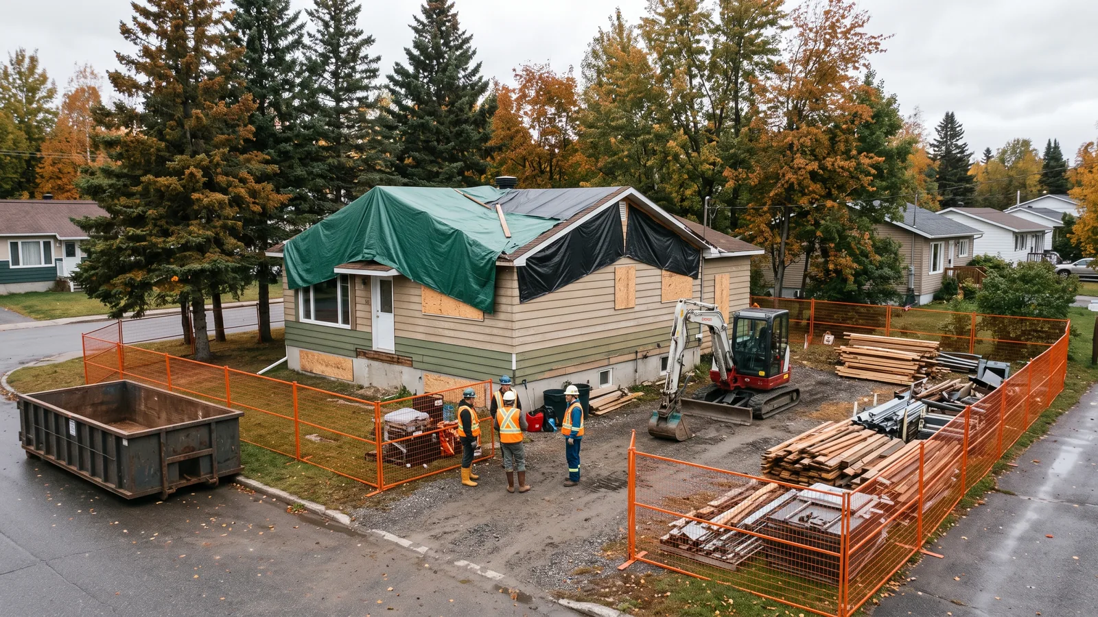 Projet de démolition résidentielle à Abitibi-Témiscamingue (08), Québec