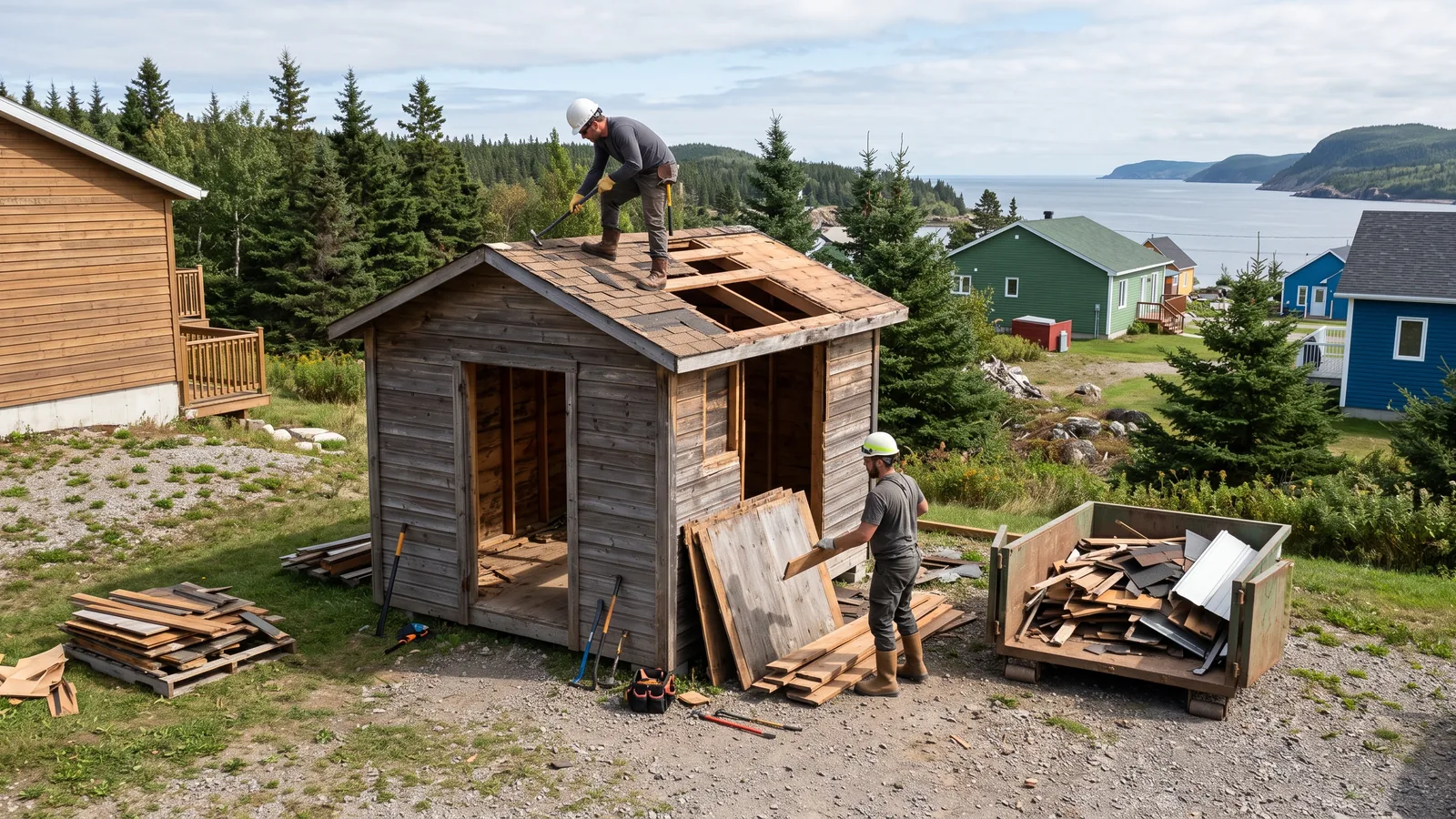 Chantier de démolition résidentielle à Côte-Nord (09)