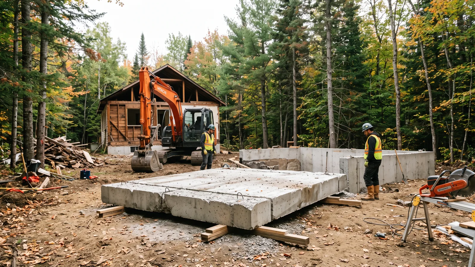 Projet de démolition résidentielle à Laurentides (15), Québec