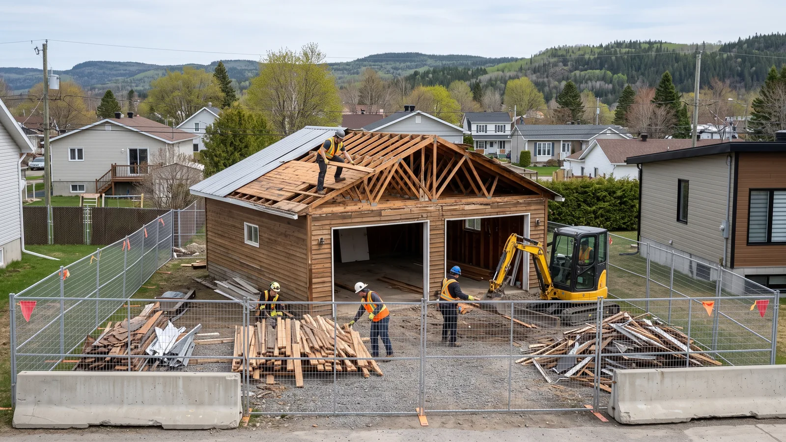 Projet de démolition résidentielle à Saguenay--Lac-Saint-Jean (02), Québec